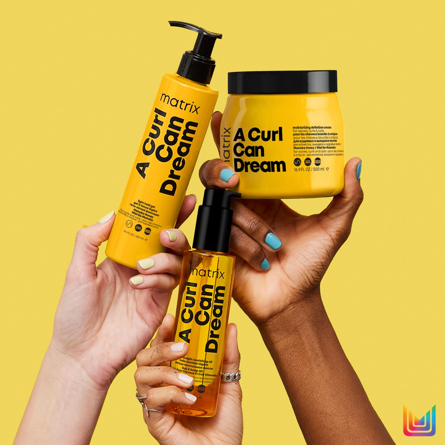 Matrix Crema Leave-In, Con Miele di Manuka per Capelli Ricci e/o Mossi, Nutre e Protegge la Forma del Riccio, A Curl Can Dream, 500 ml