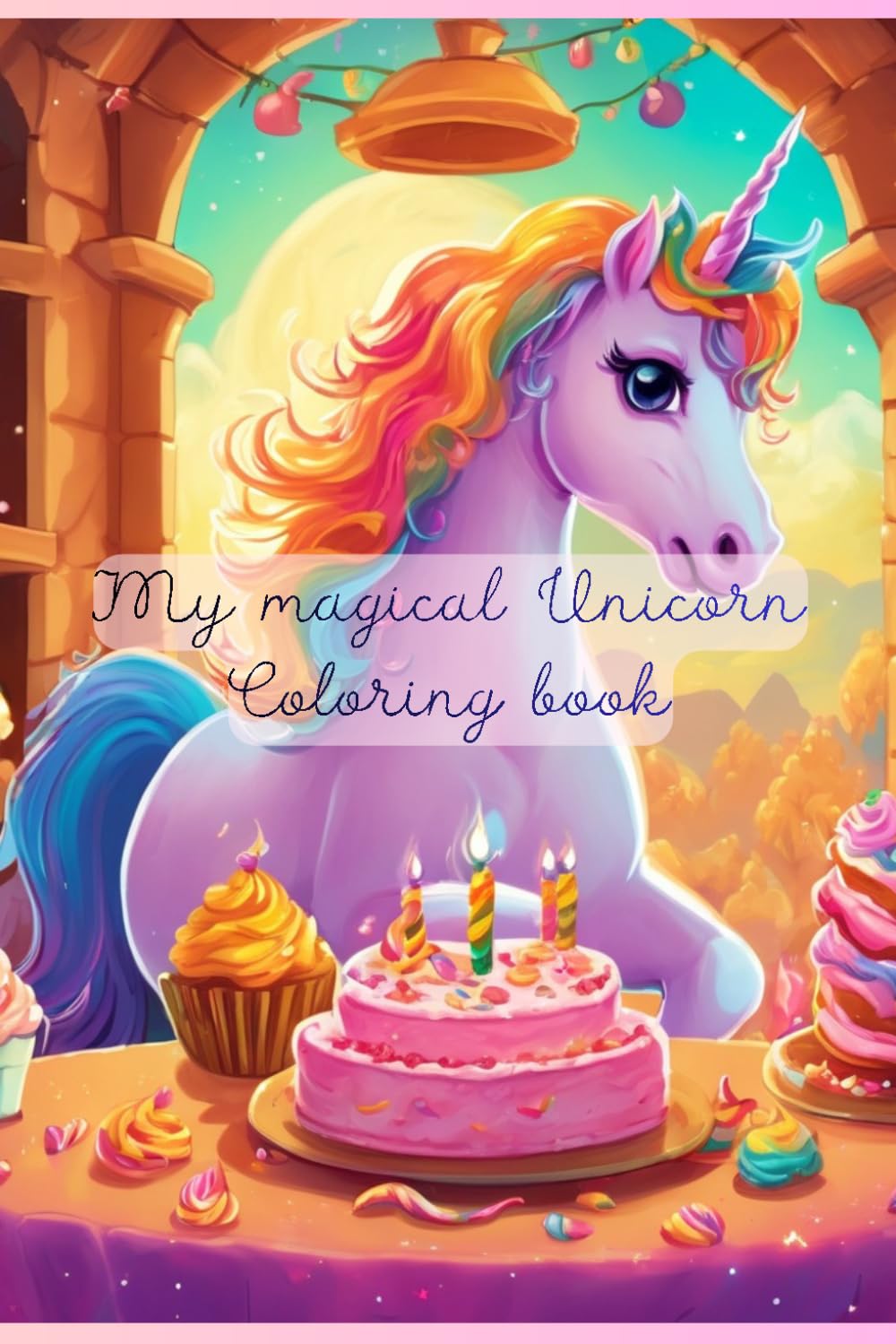 My magical coloring book! Unicorn and Cake