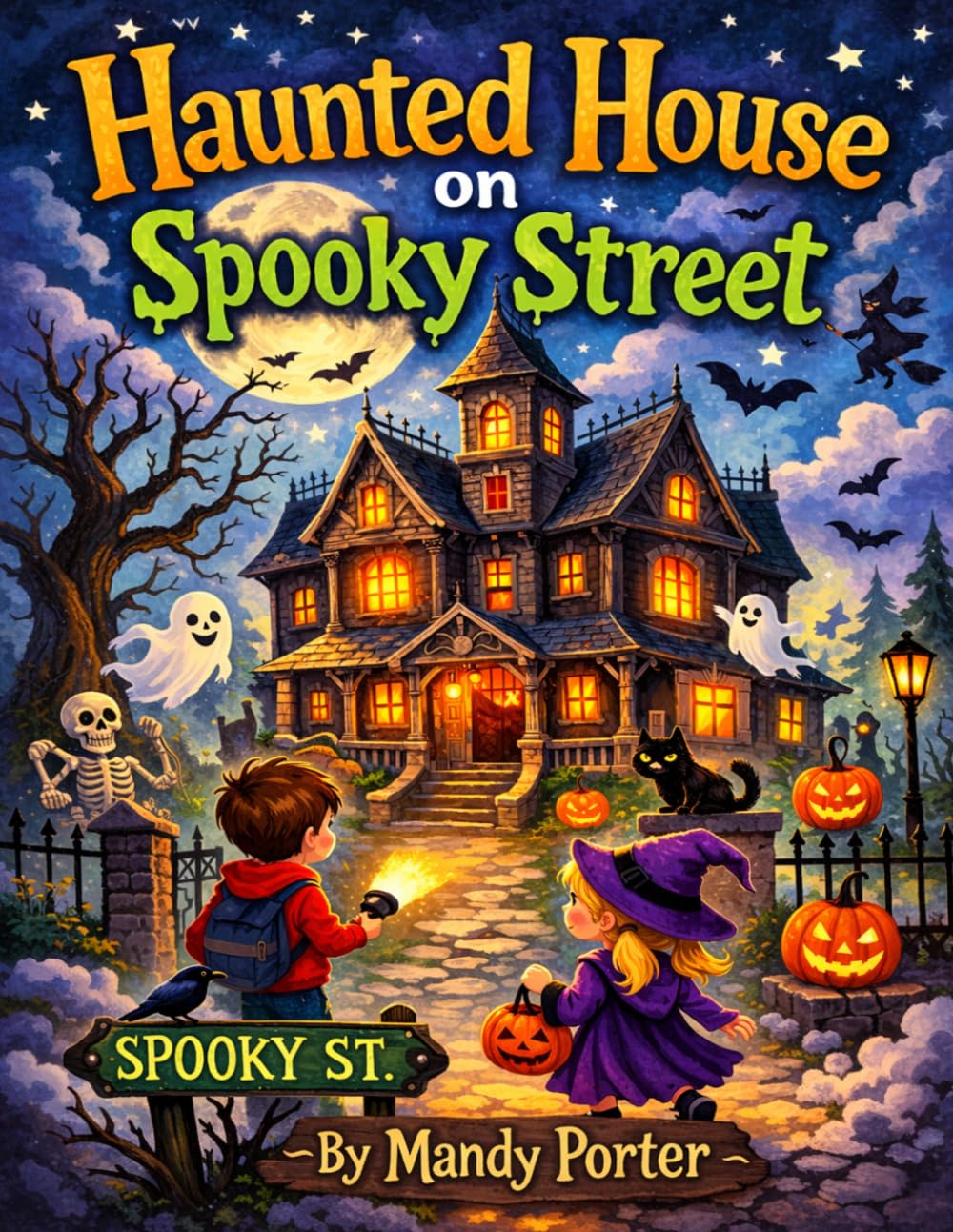 Haunted house on Spooky Street