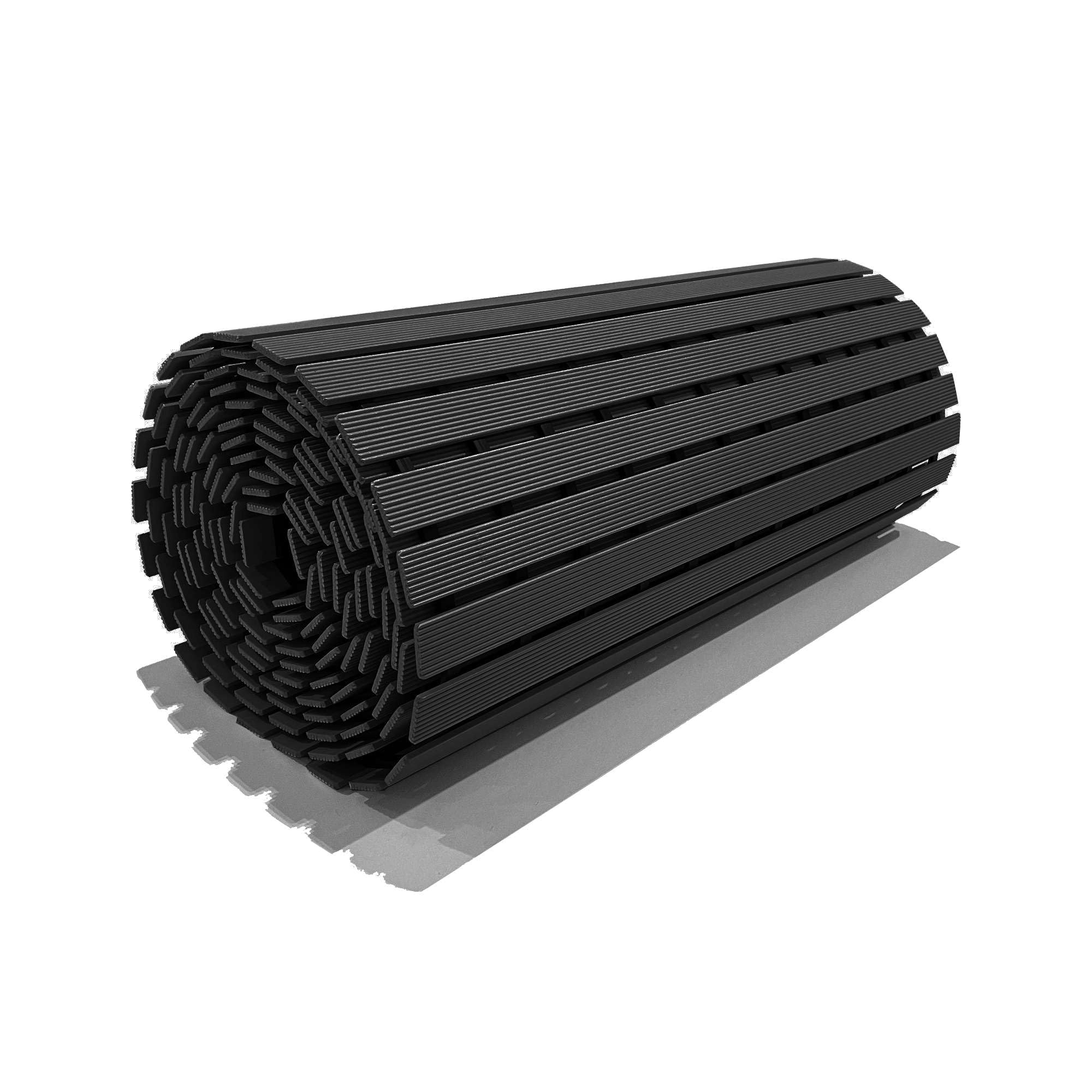 Nicoman Shower Drying Mat Non-Slip Bath Drainage Matt Slatted Duckboard Design | BLACK - (1 Metre - 61x100cm / 24x40 inches) โ image 1