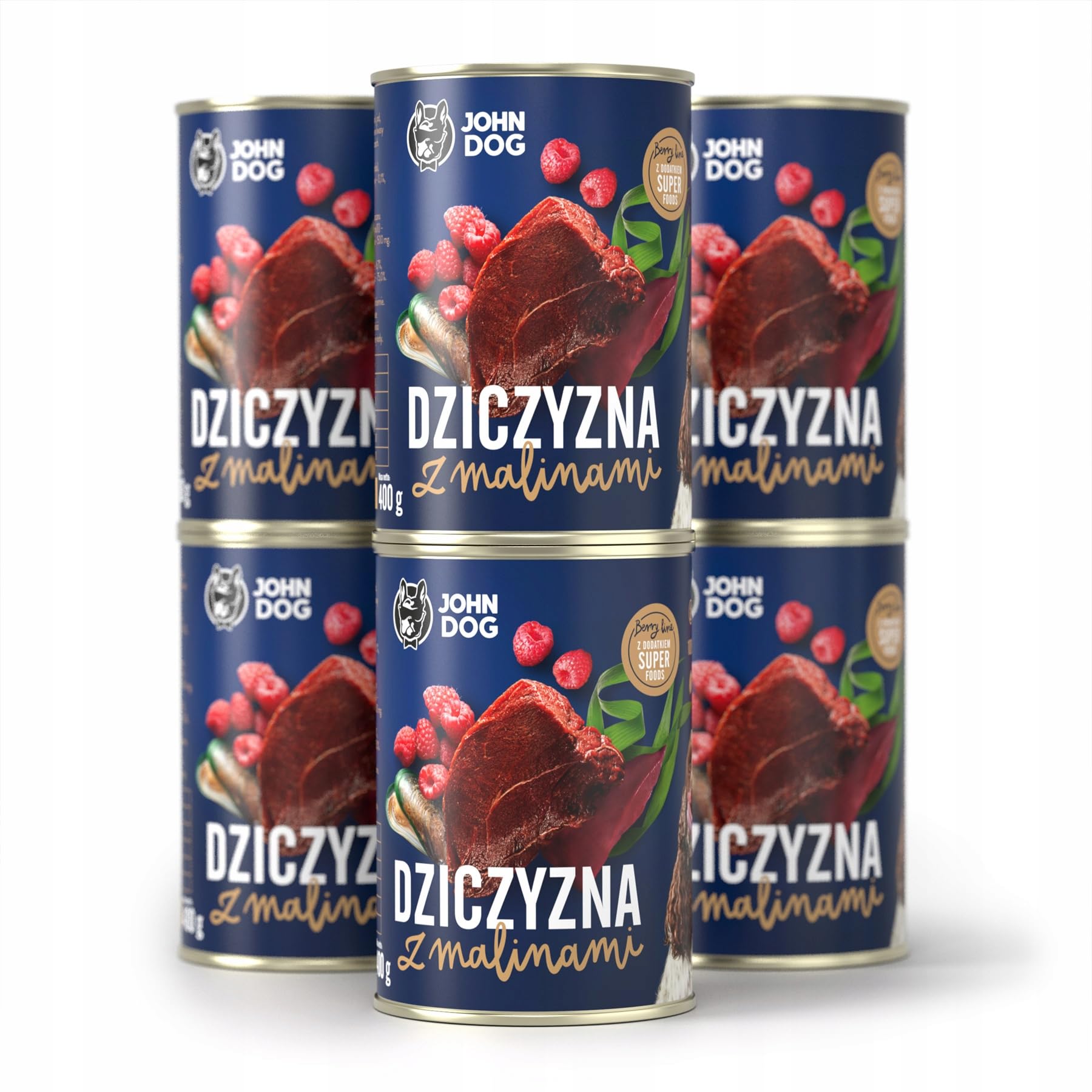KARMA John Dog BERRY ADULT DZICZYZNA z malinami 400g*6