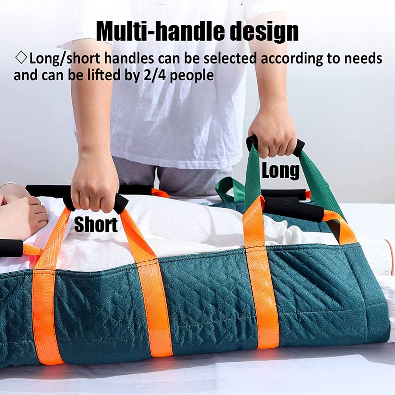 Sábana de Transferencia con Asas,Manta de Transferencia,Cinturón de Transferencia para Paciente Lavable Almohadillas Incontinencia,Herramientas de Atención Domiciliaria y Hospitalaria,120kg