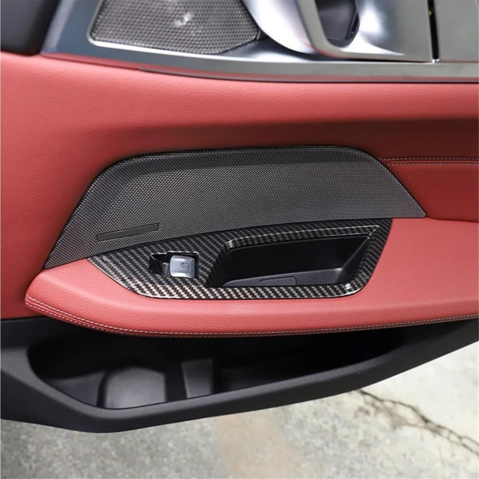 Autocollants intérieur voiture Pour BMW Série 4 G22 2021 2022 Autocollant Couvercle Bouton Commutation Levage Vitre Porte Voiture Accessoires Cadre Garniture