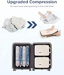 BAGSMART Packing Cubes for Suitcases, 8 Set Suitcase Organizer Bags Set & Vacuum Storage Bags for Travel, Baby Pink, Variety Pack