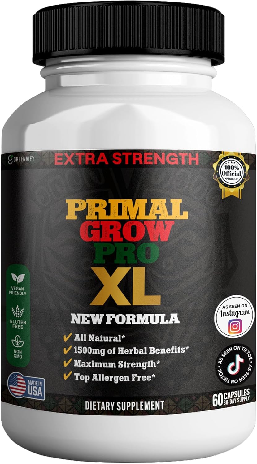 Primal Grow Pro Extra Strength Maca Root Complex, 1500mg, 60 Capsules, Vegan, Gluten Free, Non-GMO (2)