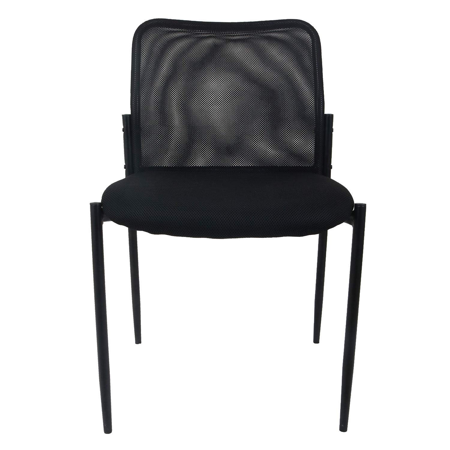 Sim Imports Global Industrial Mesh Back Guest Chair, Armless, Mid Back, Black