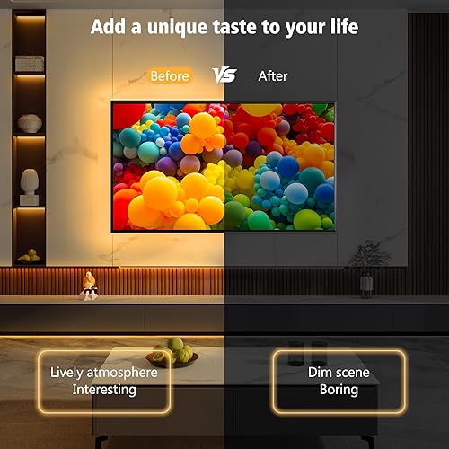 Miniatura 7 de echosari Tira de luces USB de 5 V de 9.8 pies, 2835 SMD súper brillante, 180 luces LED para armarios de bricolaje, marcos de fotos, escritorios,