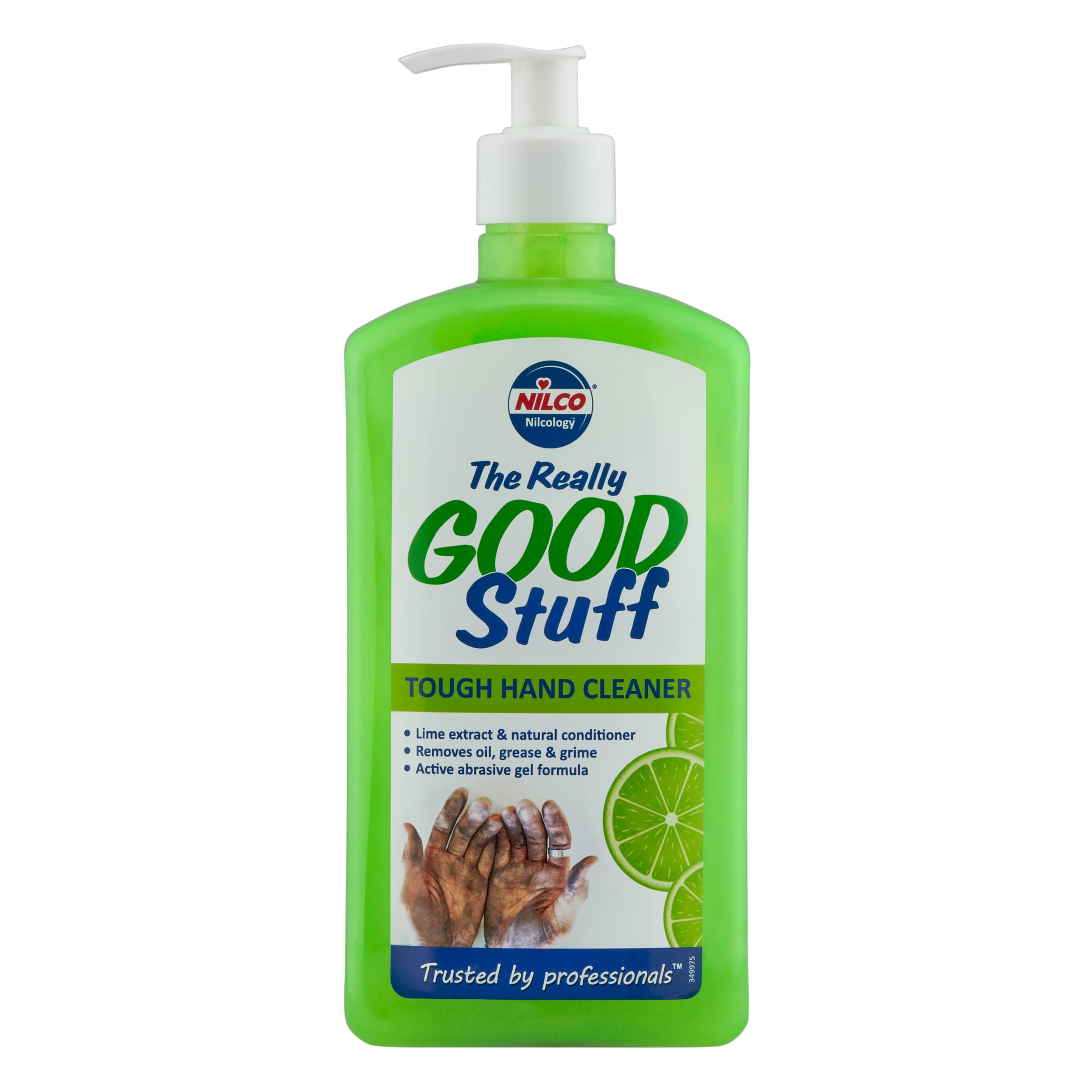 Nilco The Really Good Stuff Hand Cleaner with Pump - Lime 500ml, Powerful Degreasing Hand Wash for Tough Dirt, Grease & Grime, Everyday Use with Fresh Lime Scent
