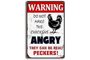 Funny Metal Chicken Coop Signs