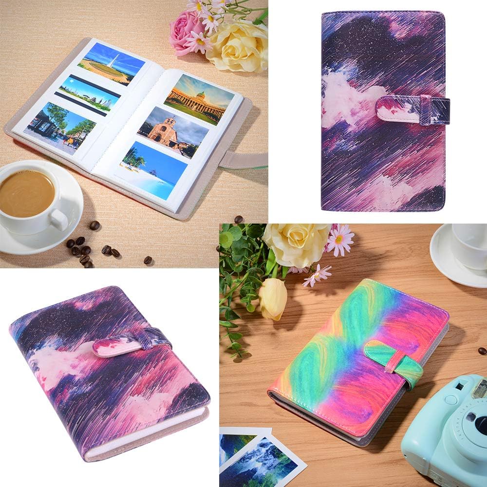 Tiessic Instax Mini 9 Camera Accessories Bundles Compatible with Fujifilm Instax Mini 9 Mini 8 Mini 8+ Camera with Mini 9 Case,108 Photos Mini Photo Album,etc. (Meteor，14 Items)