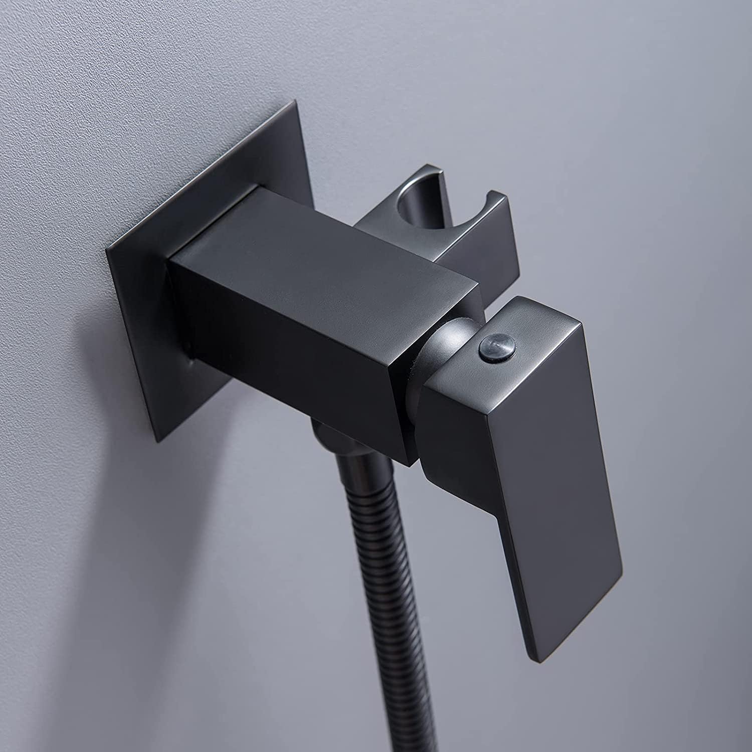 ToiletSpray Set HandheldSprayer For Toilet, Brass Cloth Diaper Sprayer Kit Single Handle Baby Diaper Cloth Washer Hot And Cold Water HandheldToilet Attachment Sprayer With Shower(Matte Black)