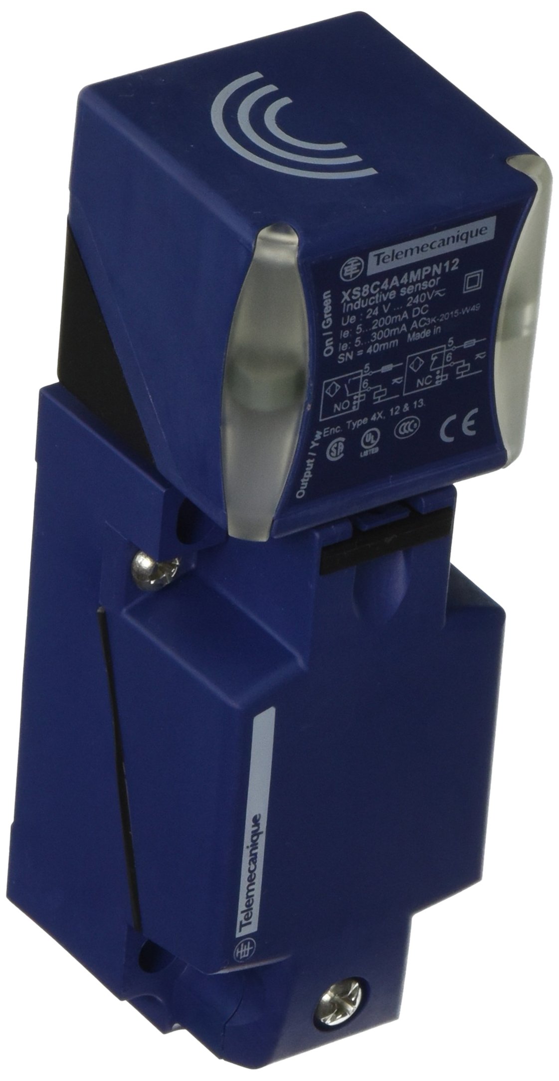 Telemecanique XS8C4A4MPN12 Inductive Proximity Sensor - 2-Wire AC/DC, PNP/NPN, 117x40x40mm