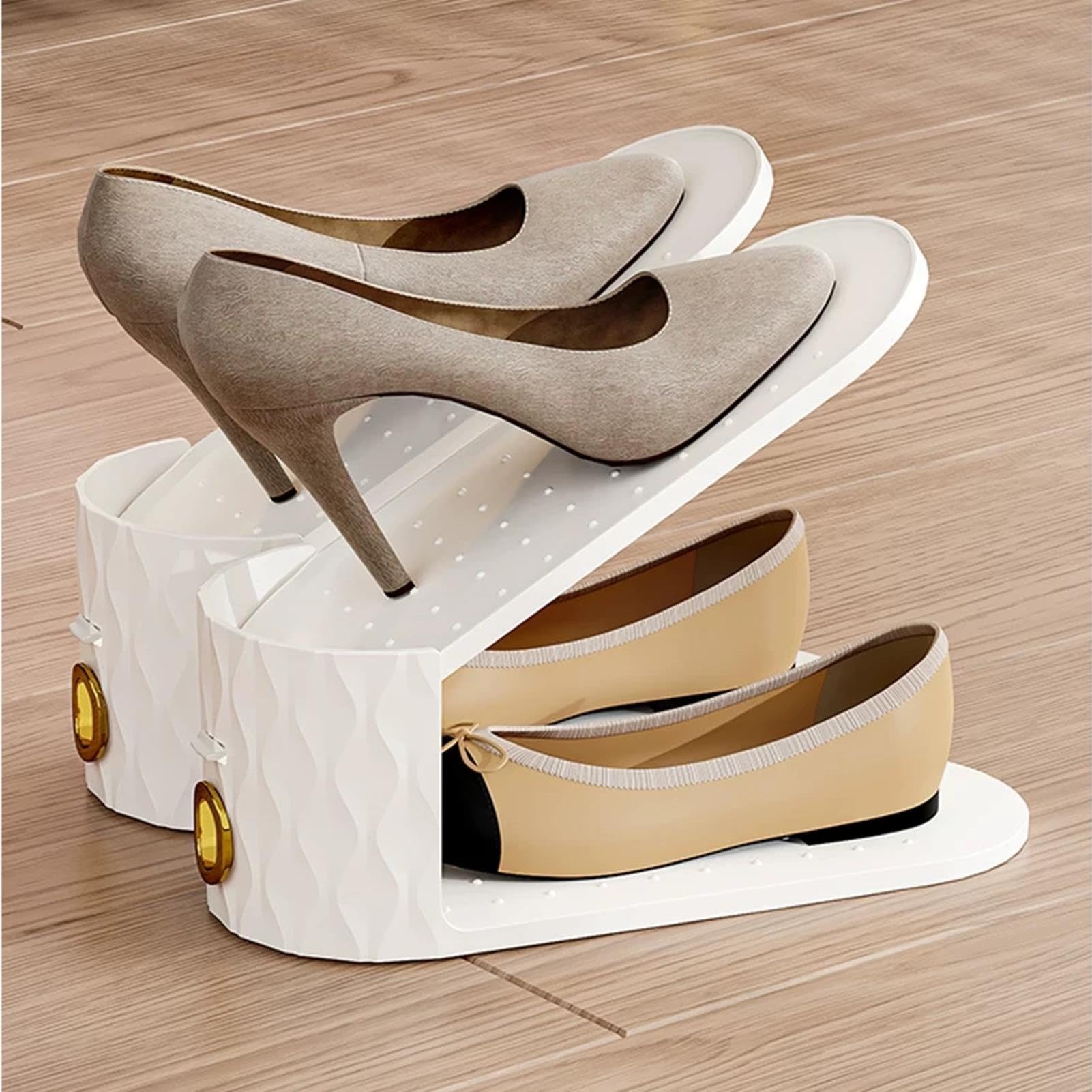 Organizer Pieghevole per Slot per Scarpe a Doppio Strato, impilatore per