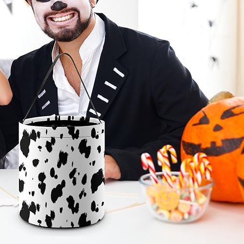 Miniatura 8 de Dálmatas patrón de vaca caramelo bolsa de azúcar fruta cesta gourmet aperitivos caja de comida truco o trato Halloween cubo para niños adolescentes