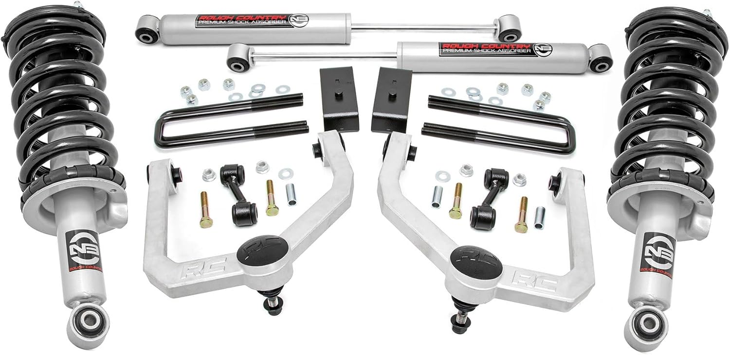 Rough Country 3" Lift Kit for 2004-2015 Nissan Titan 4WD | N3 Struts, Shocks & Forged Control Arms