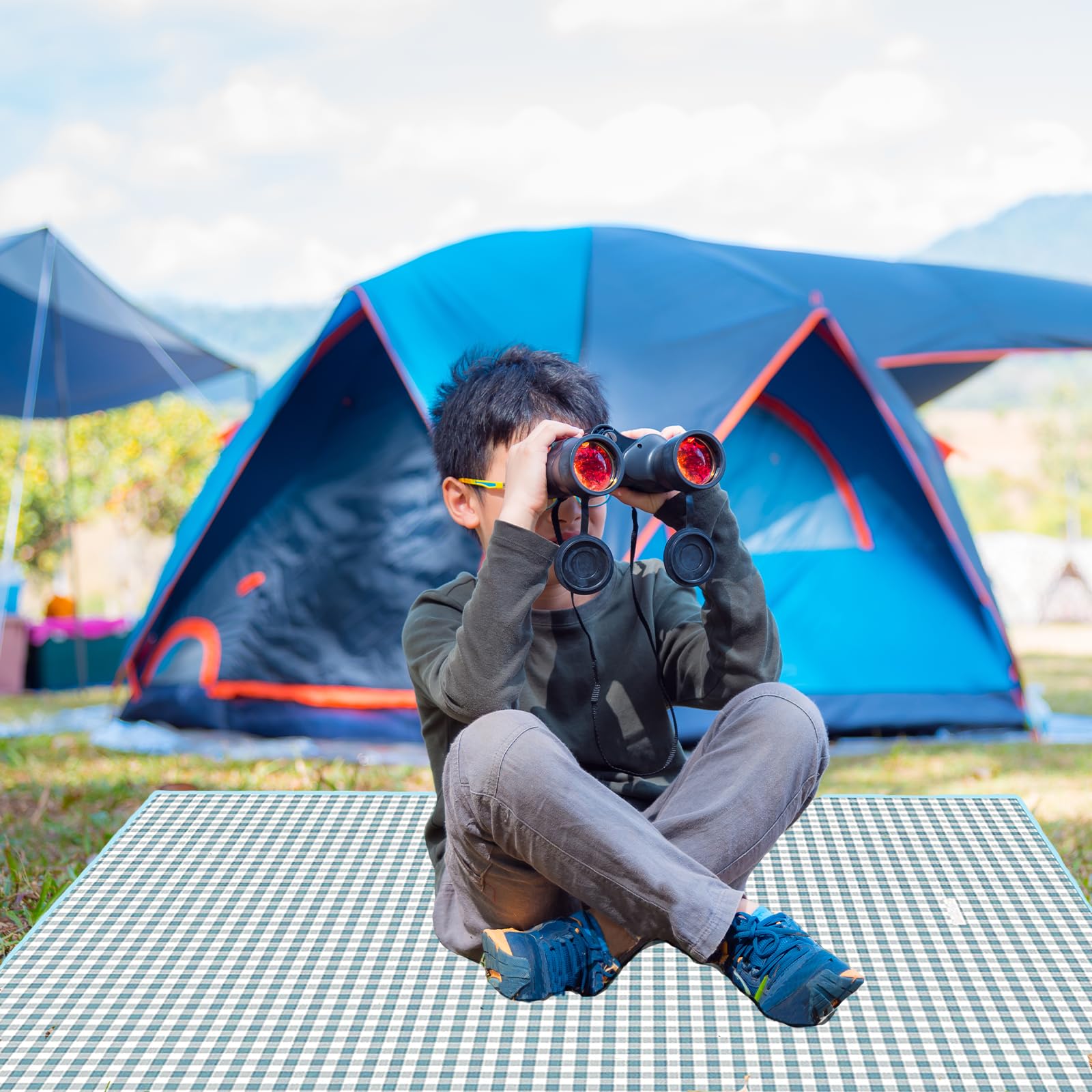 Tappeto 200x200cm Coperta Da Picnic Impermeabile 200x200 Cm - Pieghevole, Per Spiaggia E Campeggio Tappeto Per Campeggio E Viaggi - Foto 6