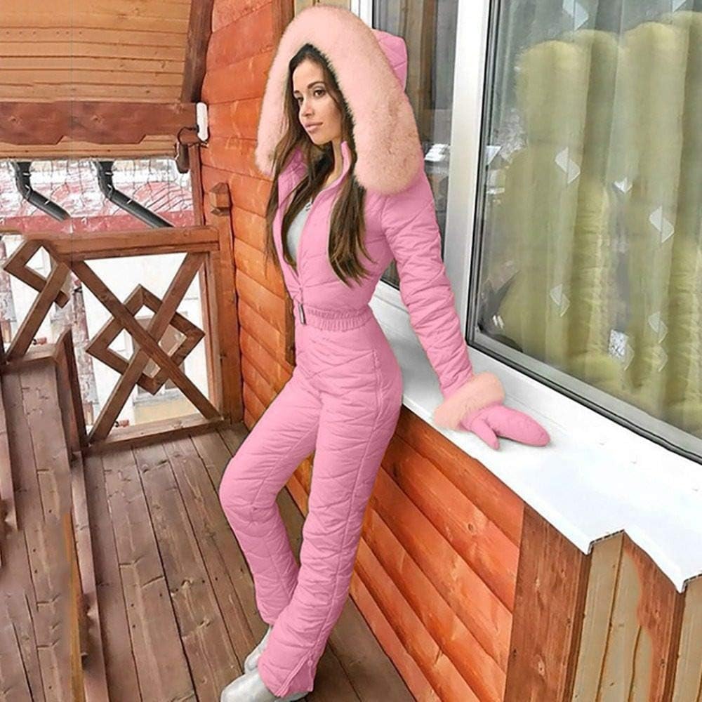 Fashion Ski Suit Thick Winter Warm Snowboard Skiing Jumpsuit Jacket White XL