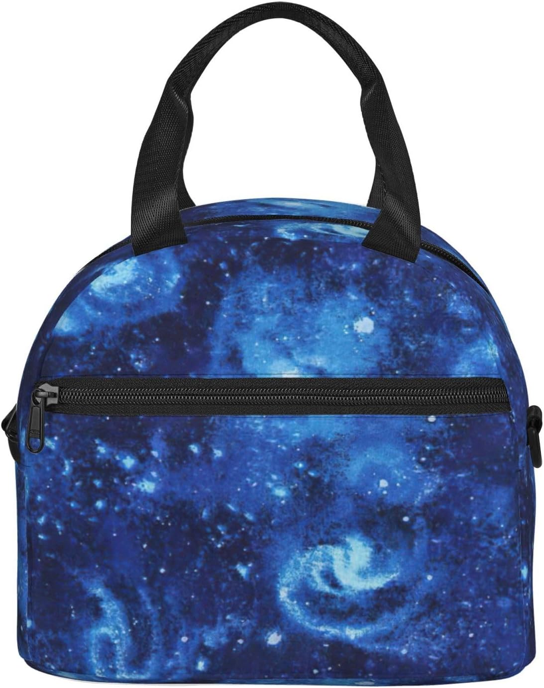 Blue Universe Space Galaxy Print Crossbody Insulated Lunch Bags For Women Men Cooler Bag Lightweight Waterproof Lunch Box