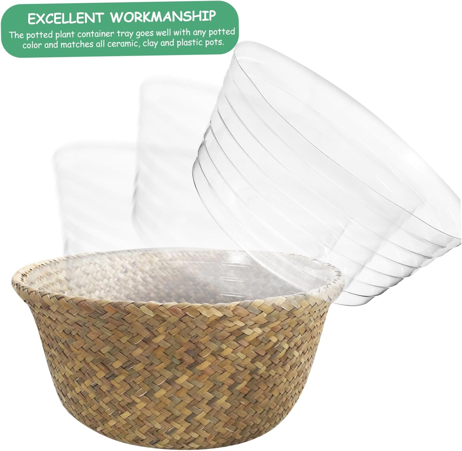 POPETPOP 30pcs Plant Tray Flowerpot Base for Indoor Use Prevents Overflow Fits All Pot Types Easy to Move and Clean for Protecting