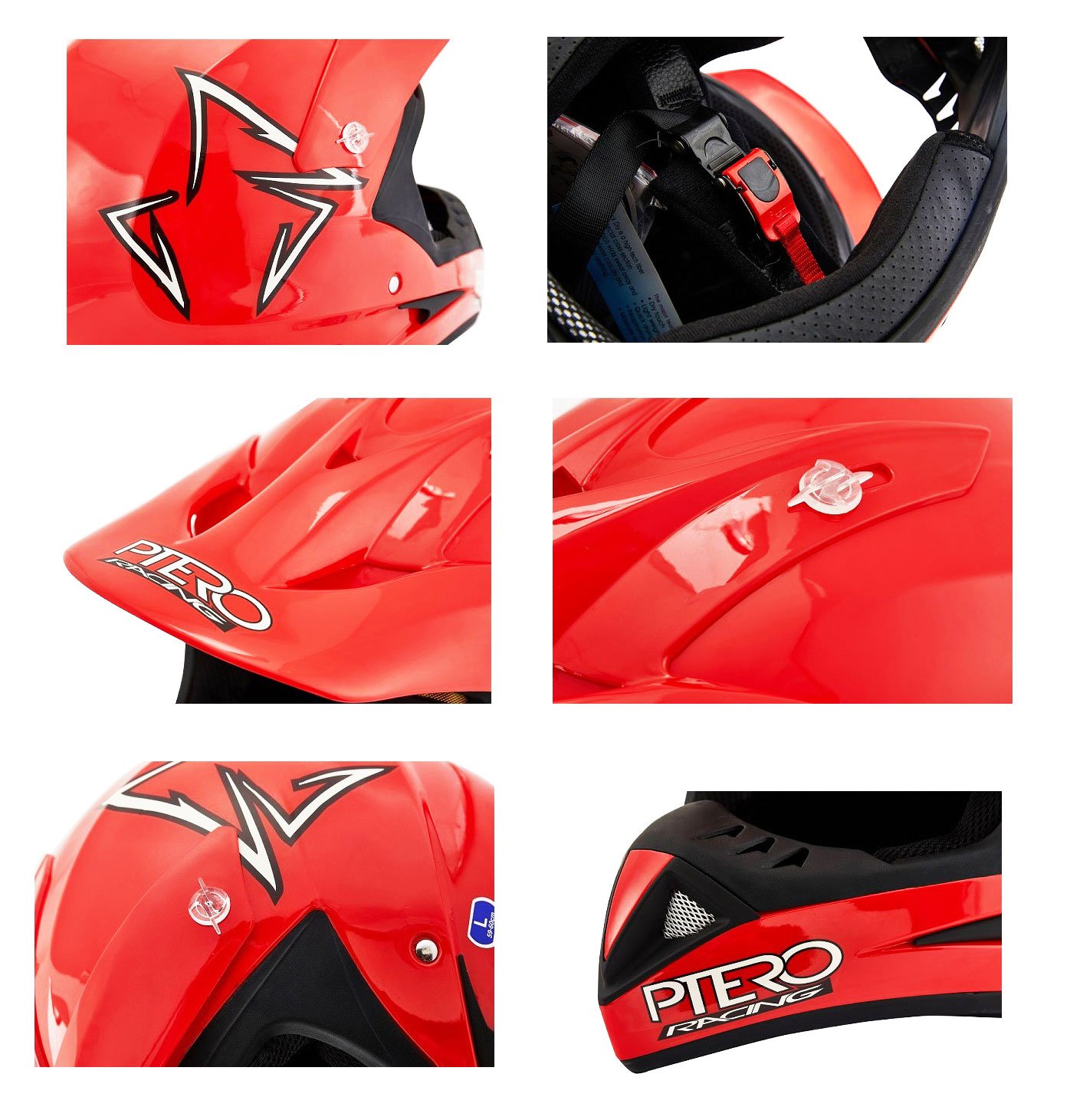 DUEBEL HD802 Motocross Casque de Moto pour Descente / VTT / Cross Country, Homologué ECE 2205 * Légal Routier