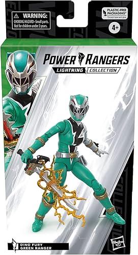 Miniatura 2 de Power Rangers Lightning Collection Dino Fury Green Ranger - Figura de acción a escala de 6 pulgadas, juguetes y figuras de acción para niños a