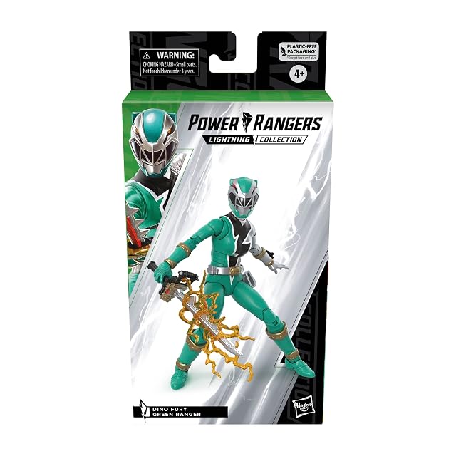 Foto 2 de 8 de Power Rangers Lightning Collection, Figura Ranger Verde Dino Fury de 15 cm