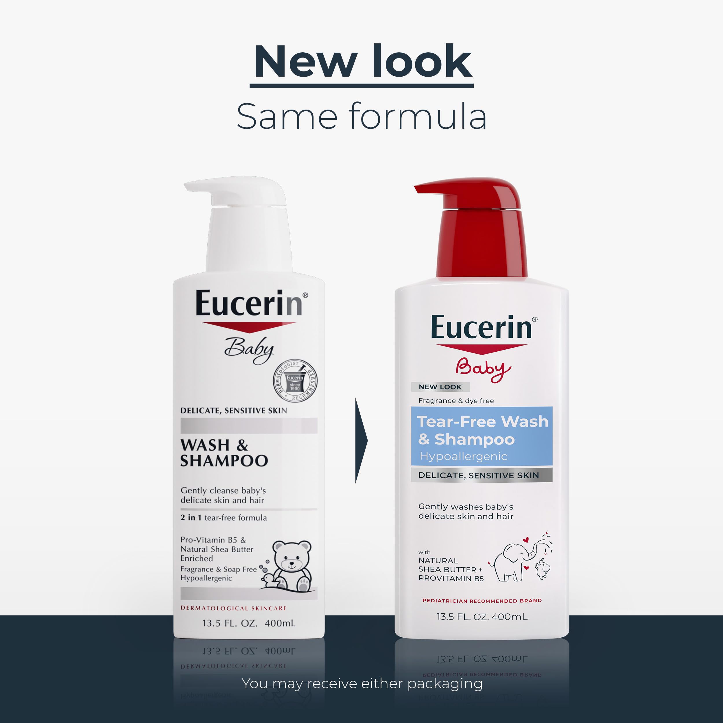Baby, Szampon do mycia, bez perfum, 13,5 fl oz (400 ml) - Eucerin