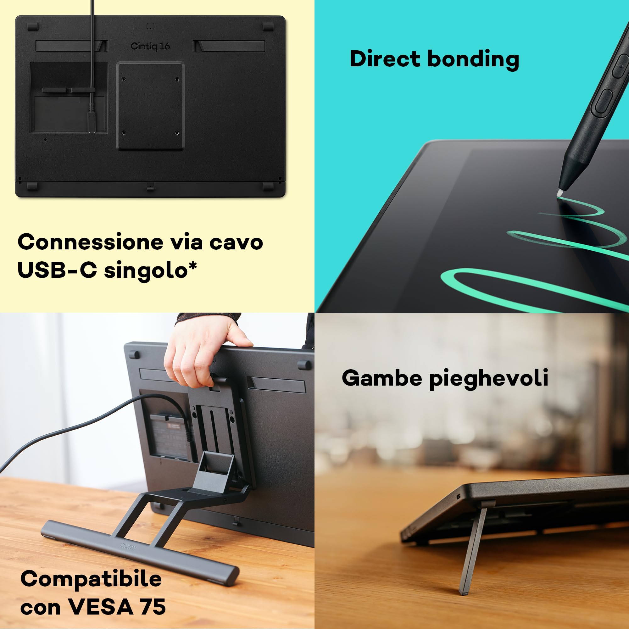 Wacom Cintiq 16 (Edizione 2025) – Tavoletta grafica con schermo