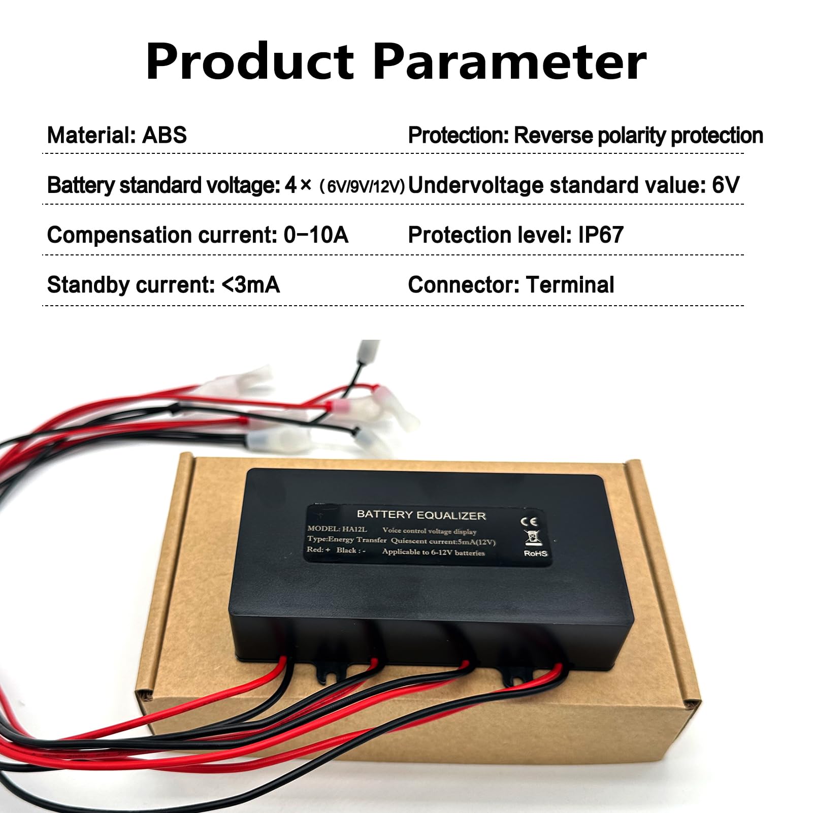 Égaliseur Batterie 48 V 4 x 12 V Équilibreur De Batterie ÉCran Ha12l Numérique Égaliseur De Batterie avec Écran LED pour Batterie Au Lithium Plomb Acide