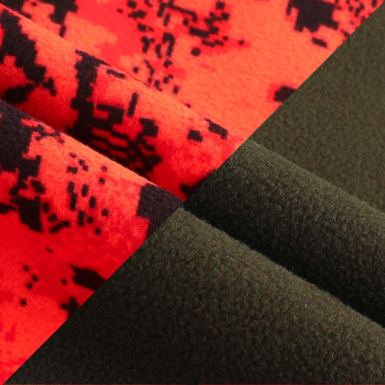 Blaze Gilet da caccia reversibile antivento e impermeabile da uomo con motivo mimetico arancione