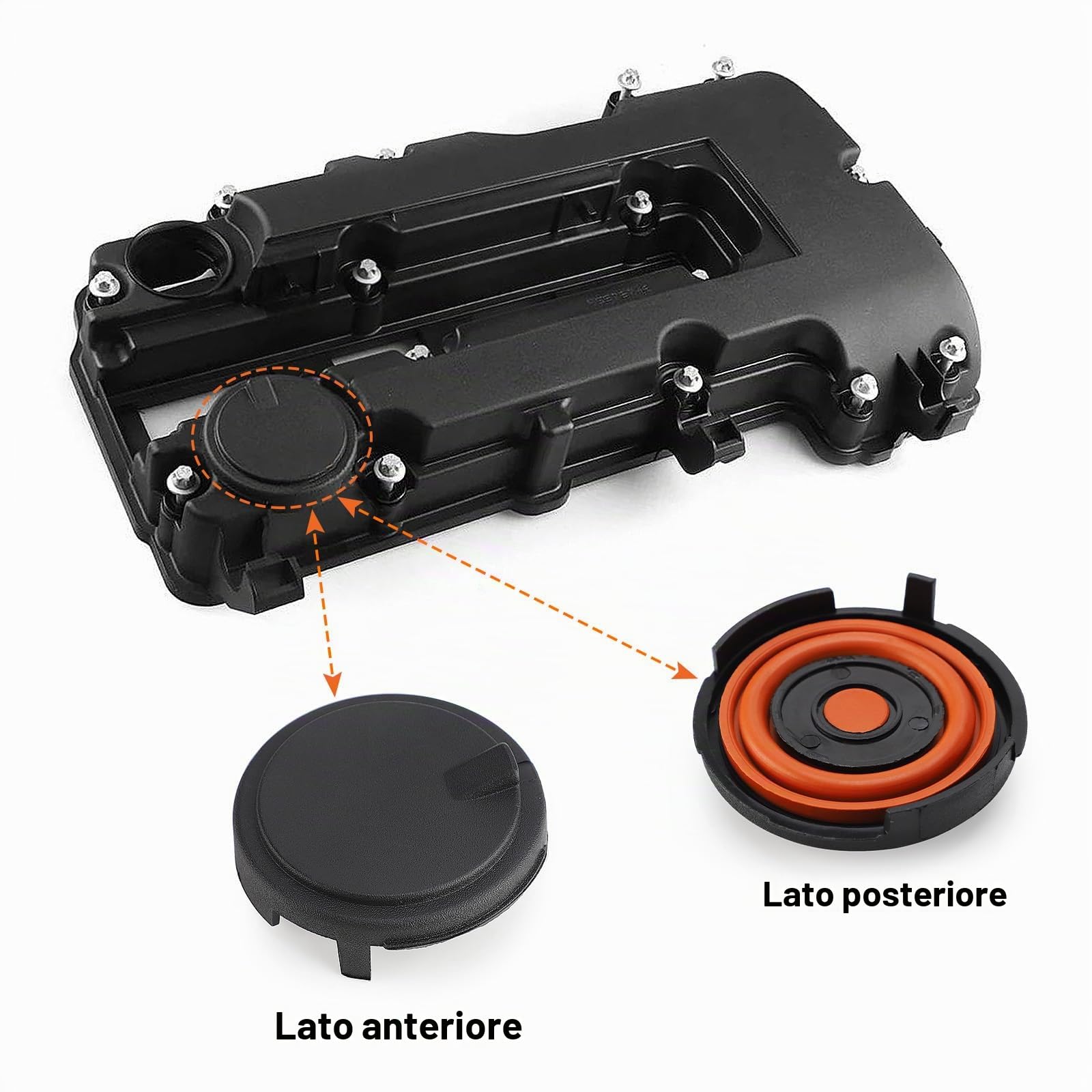 Kit di riparazione della membrana PCV per coperchio della valvola PCV per Opel Adam Astra Corsa E Meriva B Mokka, kit di riparazione a membrana in PVC compatibile