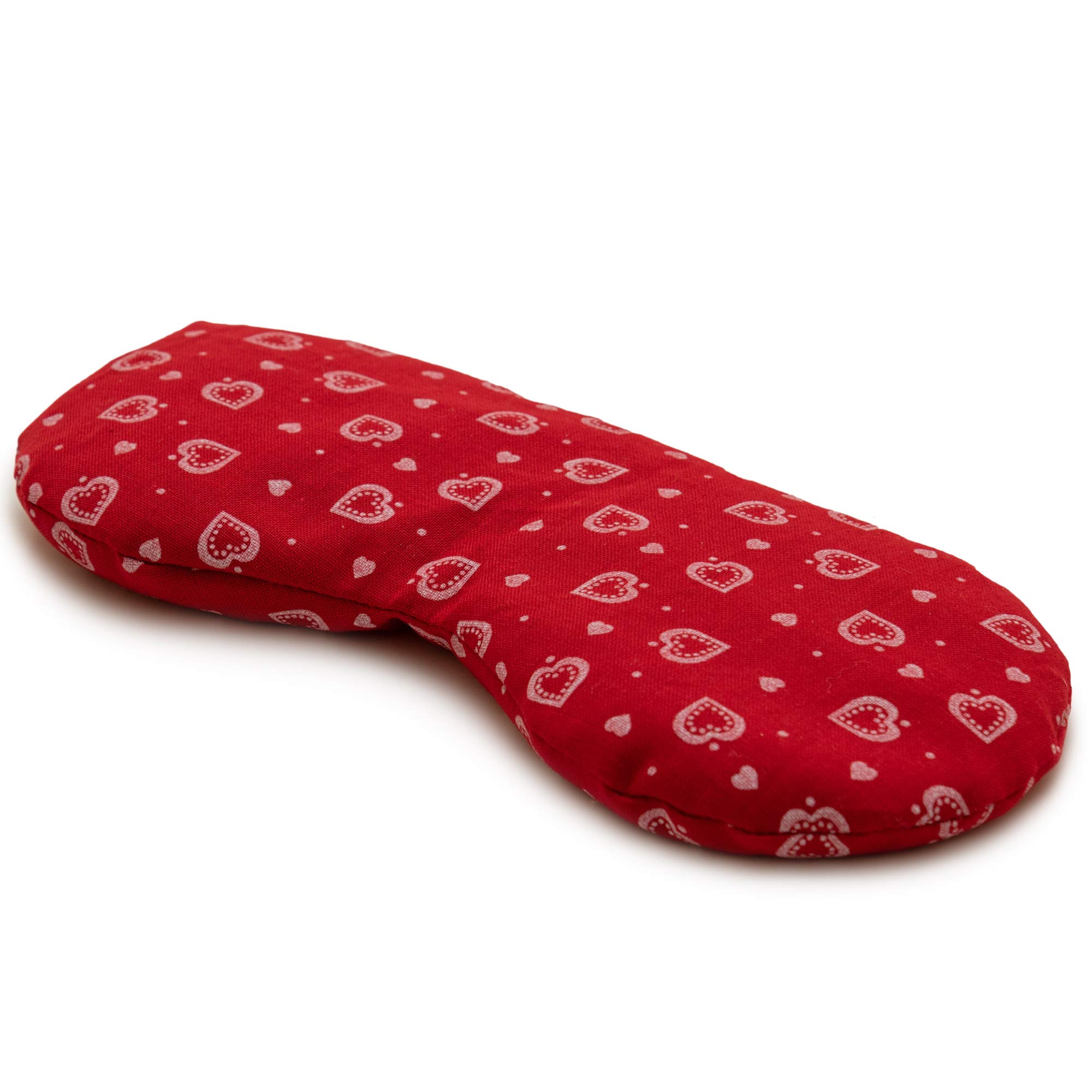Cuscino per gli occhi con semi di lino + eufrasia – Cuore rosso – per rilassare, per raffreddare o per lo yoga