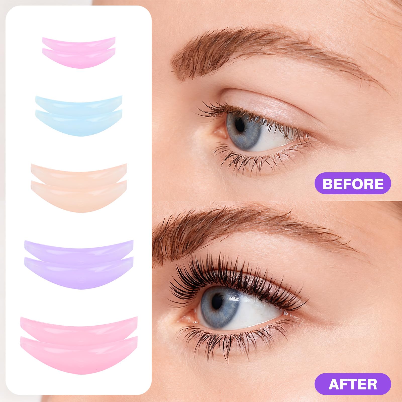10 Stück Wimpernlifting Pads Silikon Dauerwelle Pad Wiederverwendbare DIY Wimpern Lifting Pads Es Sind Fünf Größen Erhältlich: A, B, C, Xs Und Xxs Selbstklebende Lash Lift Pad Silikon Pads