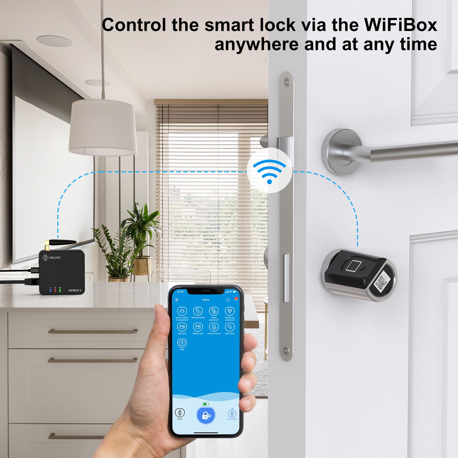 WELOCK Smart Gateway Wi-Fibox3 Sblocco a distanza semplice,compatibile con Alexa e utilizzo intuitivo