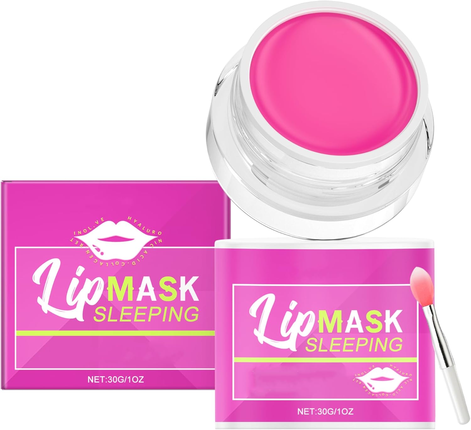 Lip Sleeping Mask, Hydraterend Overnight Mini Lip Mask, Lip Sleeping Mask Voor Voedende En Droge Gebarsten Lippenverzorging (1)