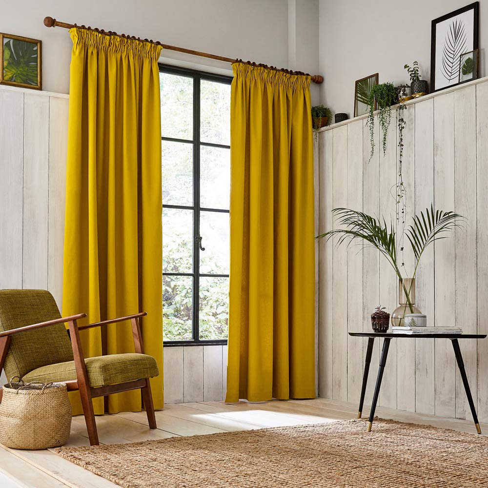 Clarissa HulseChroma Lined Curtains Mustard, 167 x 228 cm