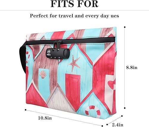 Miniatura 5 de FIREDOG Bolsas impresas a prueba de olores con cerradura de combinación, forro de carbono, a prueba de olores, contenedor para almacenamiento de