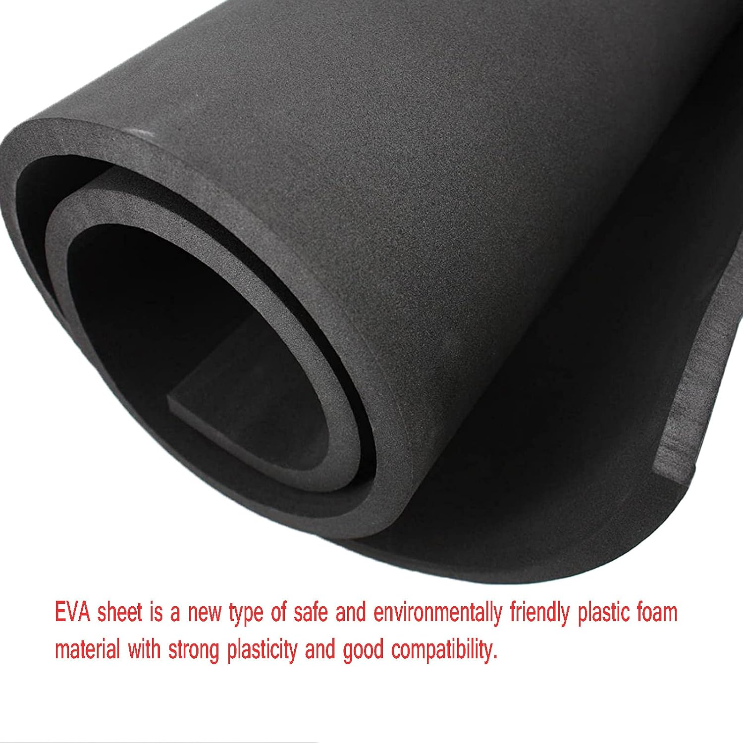2-Pack EVA Foam Roll 10mm Cosplay Foam Sheets 13.75" x 39" Black Crafts Foam Board for Cosplay Costume, DIY Projects
