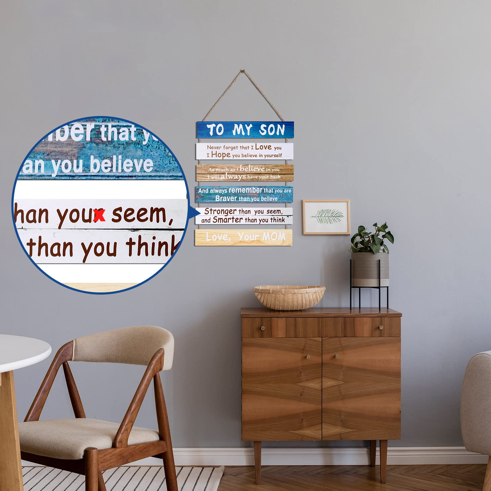 Regalo para mi hijo de mamá, decoración de habitación de niños, decoración de dormitorio para niñas, decoración de habitación de bebé, decoración de pared de baño de madera, regalos de arte 2