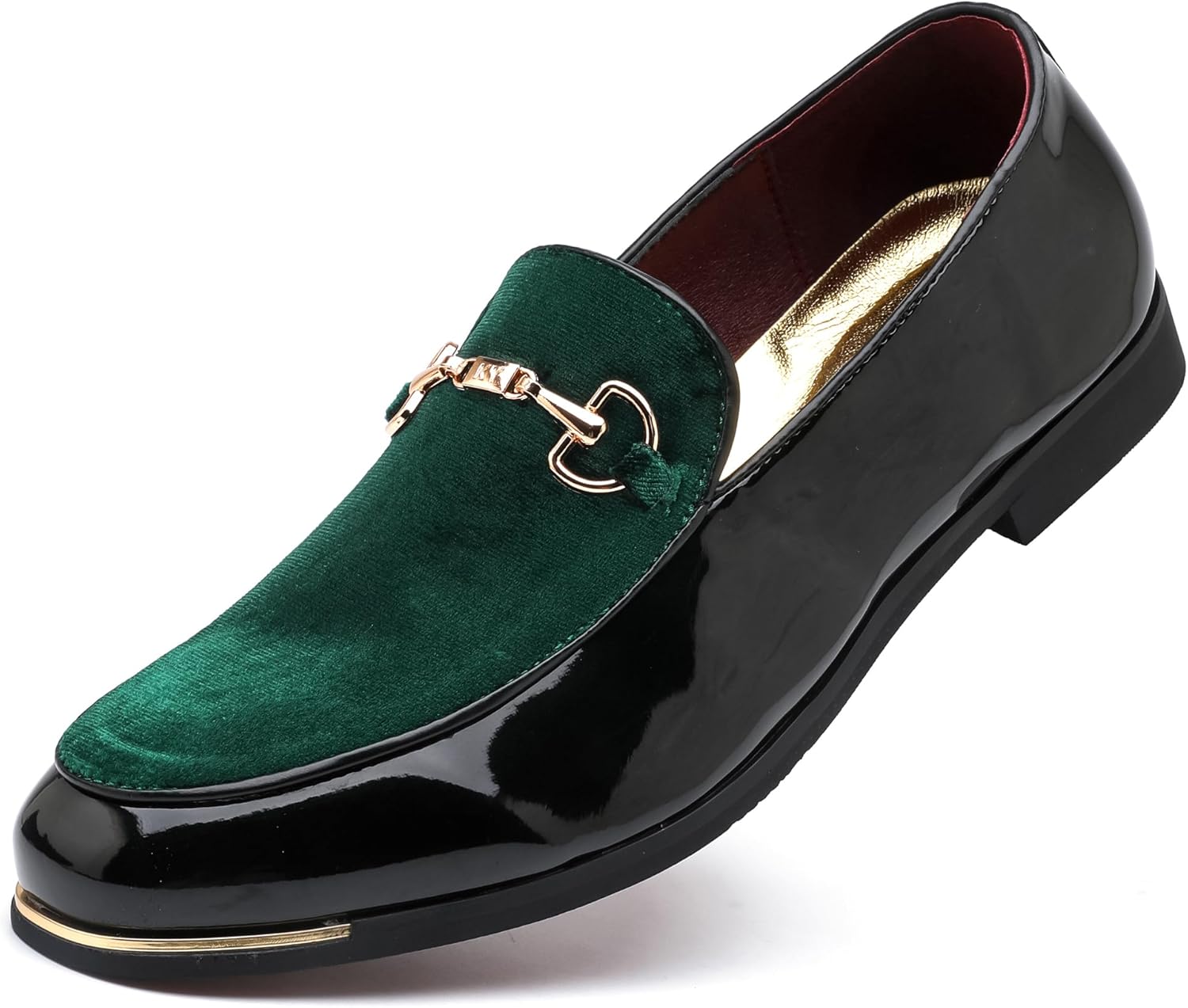 LCQL Men's Loafers - Luxury Velvet with Gold Buckle