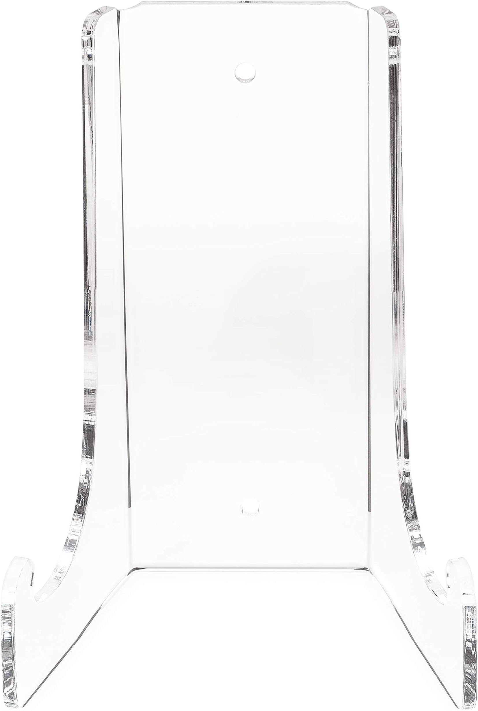 Clear Choice Double-Bend Acrylic Easel Stand 6.5 H 3/16 thick |Table top or Wall Mount, Display, Flat Plates, Photos, Place Cards, use for Weddings, Funerals or Birthdays | Clear (H6.5 X W 4.5X D 3.5)