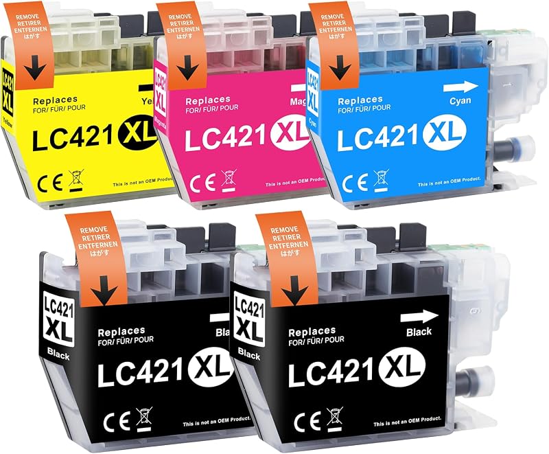 Yowell LC421XL Brother nyomtatópatron 5 darabos csomag DCP-J1050DW MFC-J1010DW
