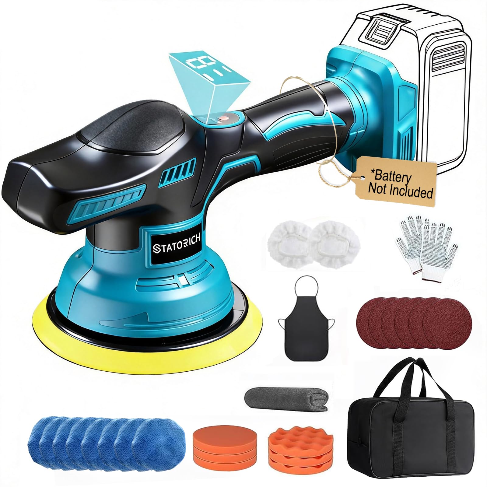 Macchina per lucidatura auto per Makita 18 V