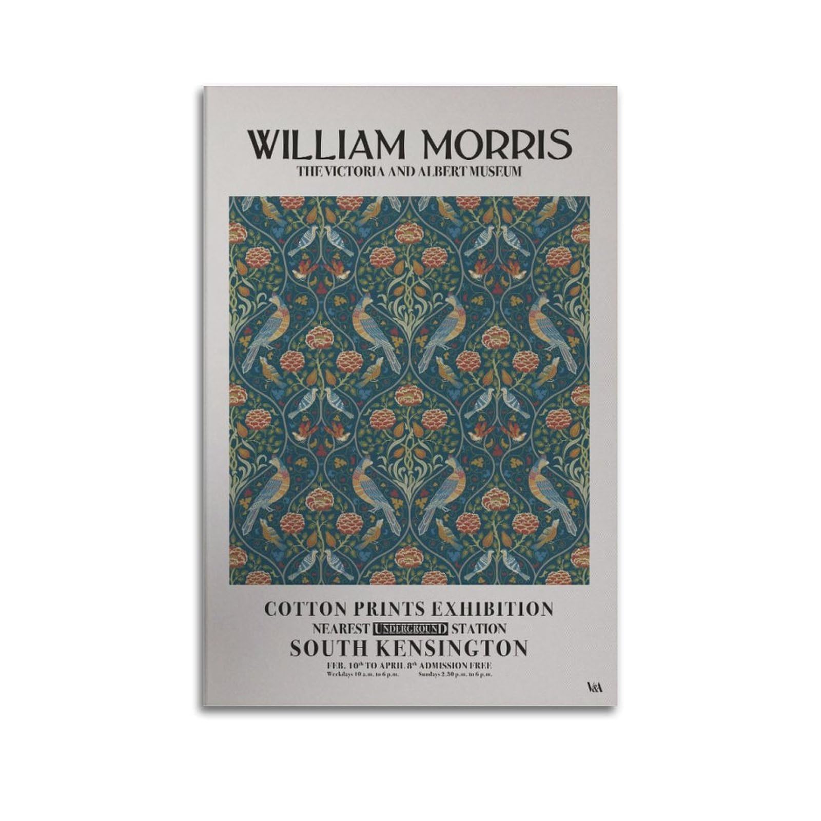 xiaoxiaoshen William Morris S, Mid4 Canvas Poster Wall Art Prints Room Aesthetic Murals Bedroom And Living Decorations 24x36inch(60x90cm)