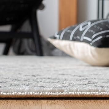 SAFAVIEH Madison Collection Accent Rug - 2' x 3', Ivory & Charcoal, Moroccan Boho Distressed Design, Non-Shedding & Easy Care, Ideal for High Traffic Areas in Entryway, Living Room, Bedroom (MAD798D)