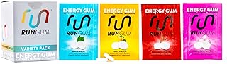 Variety PackEnergy Chewing Gum 50mg Caffeine Taurine & B-Vitamins Per Piece, 24 Pieces (Pack of 12) Sugar Free, Zero Calorie, No Aspartame, and Gluten Free
