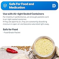 Vista 3 de Dry&Dry, 10 paquetes de 20 gramos de gel de sílice desecante puro prémium, deshumidificadores, tela recargable