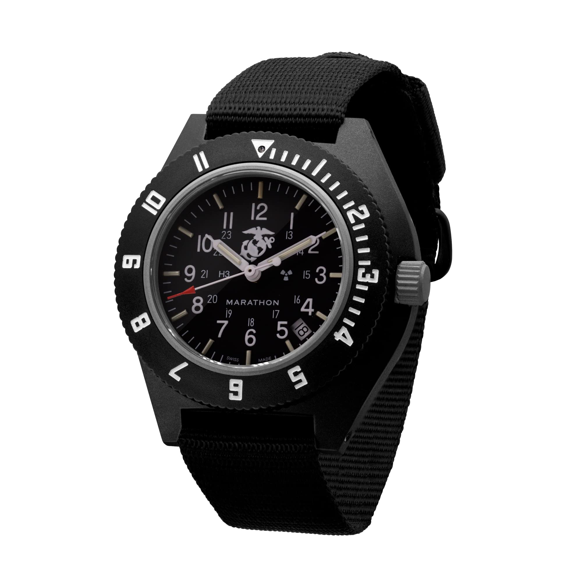 MARATHON 41mm Official USMC Black Pilot's Navigator with Date (Quartz)