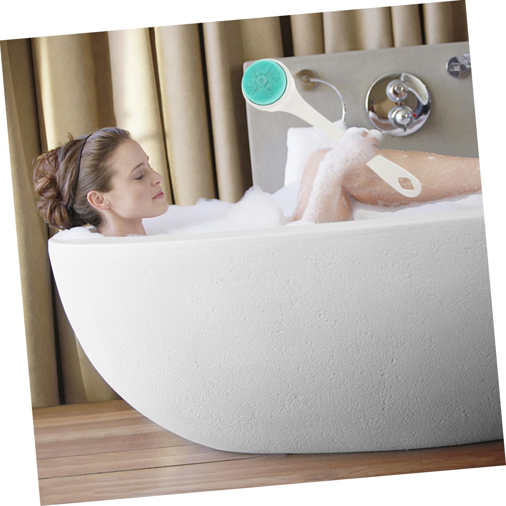 CALLARON Cepillo De Baño Eléctrico Para Ducha Depurador De y Espalda Cepillo De Ducha Mango Para Limpieza y Exfoliación Corporal