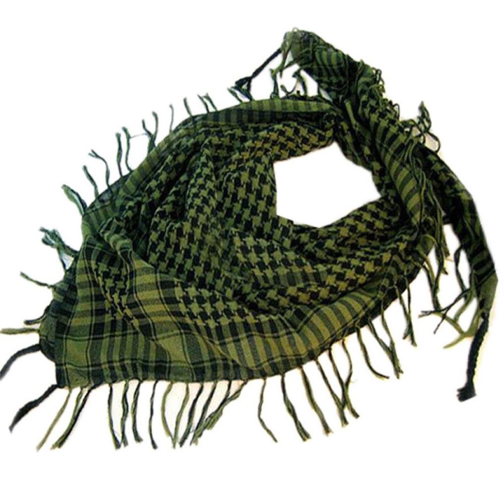 HOMEBABY Unisex Fashion Women Men Arab Shemagh Keffiyeh Palestine Scarf Shawl Wrap (Green)